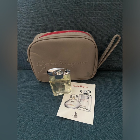 NWOT Salvatore Ferragamo Travel Toiletry Pouch +5 Toiletries Incanto Pour Homme - Picture 3 of 15